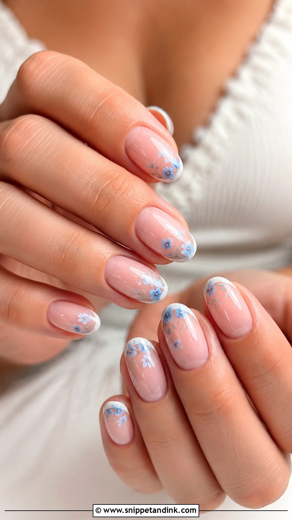 Something Blue Wedding Nails - Snippet and Ink - 20 Wedding Nails Art