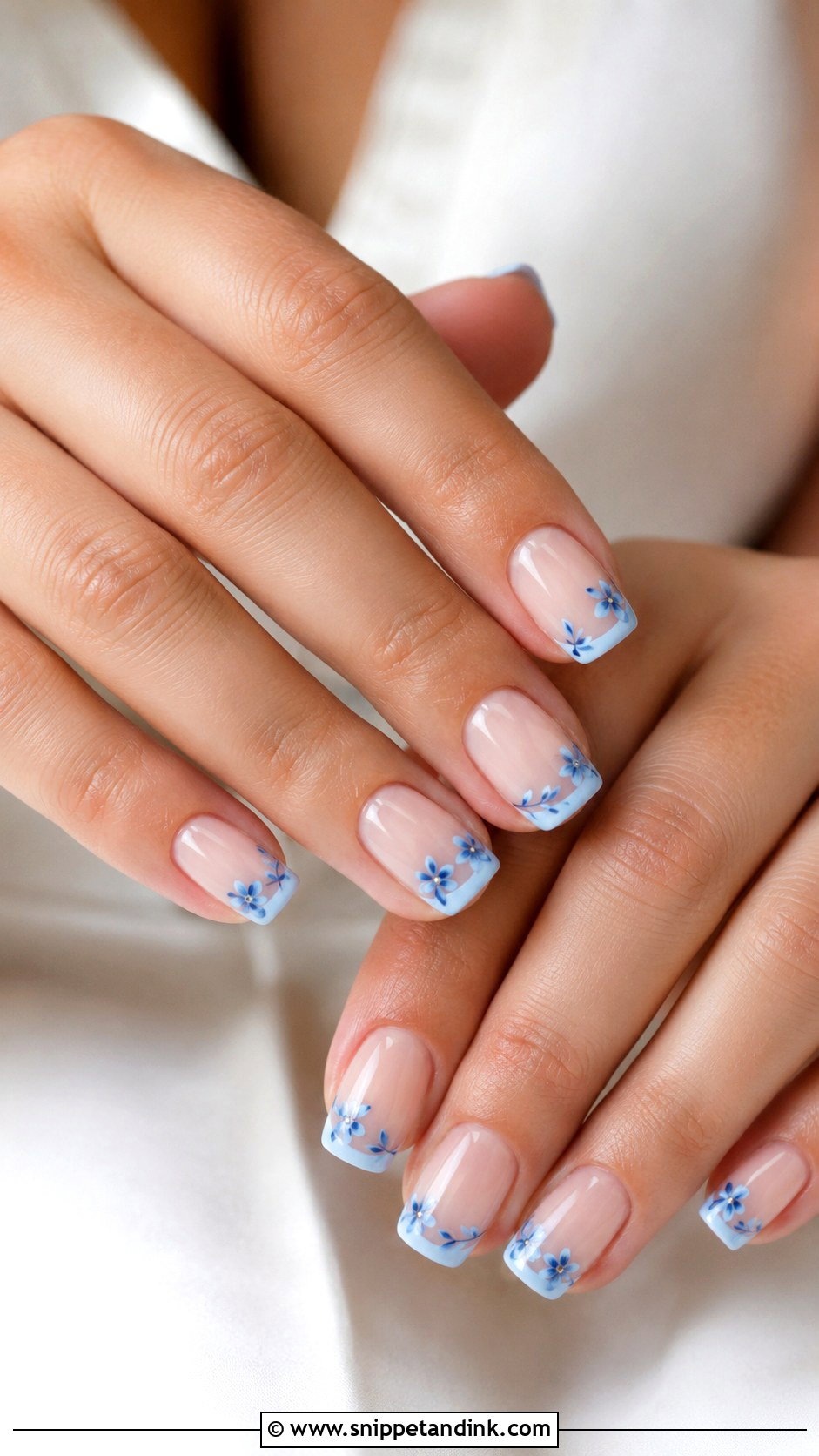 Something Blue Wedding Nails - Snippet and Ink - 20 Wedding Nails Design the Bride