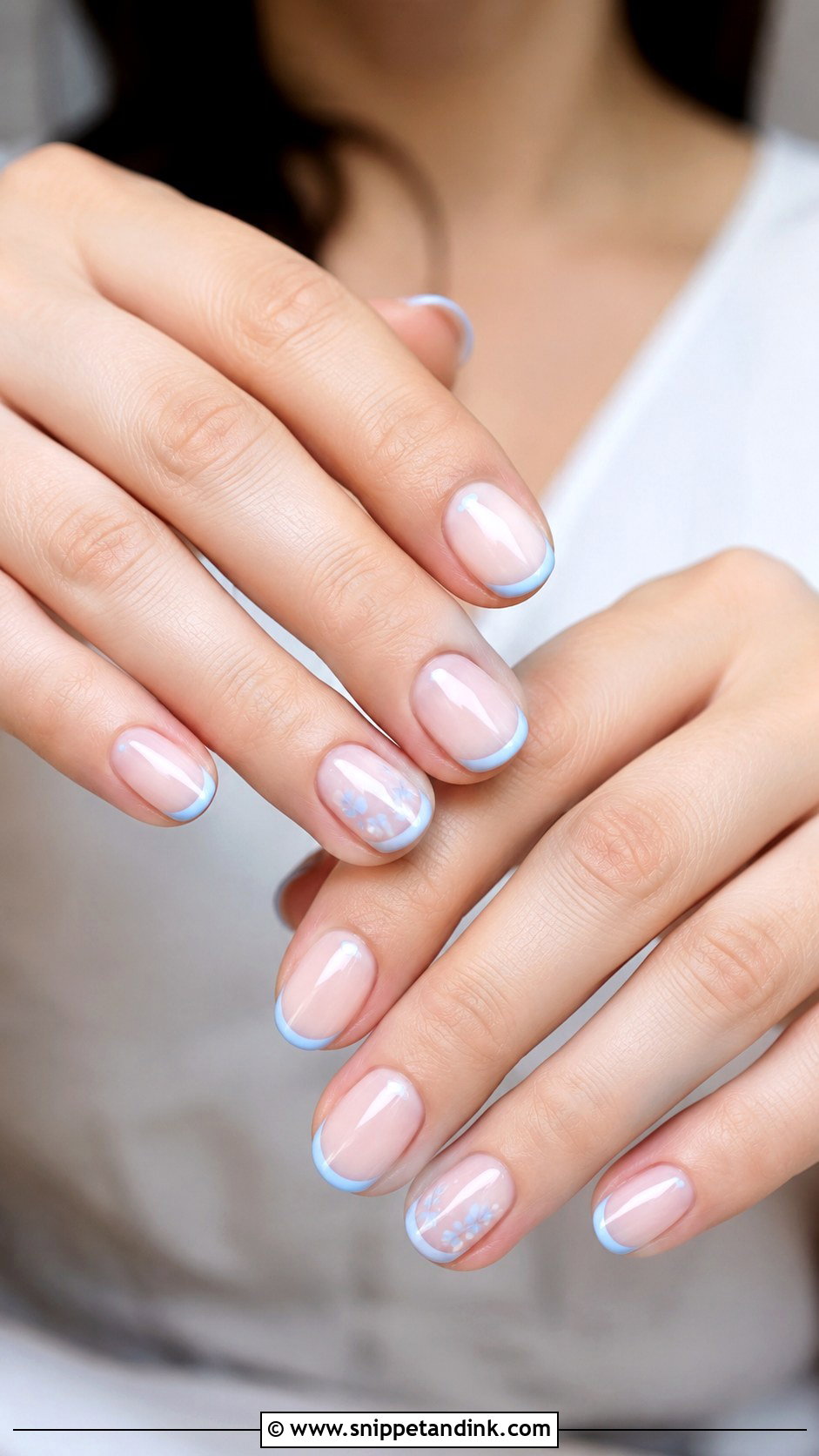 Something Blue Wedding Nails - Snippet and Ink - 20 Wedding Nails Inspo for Bride