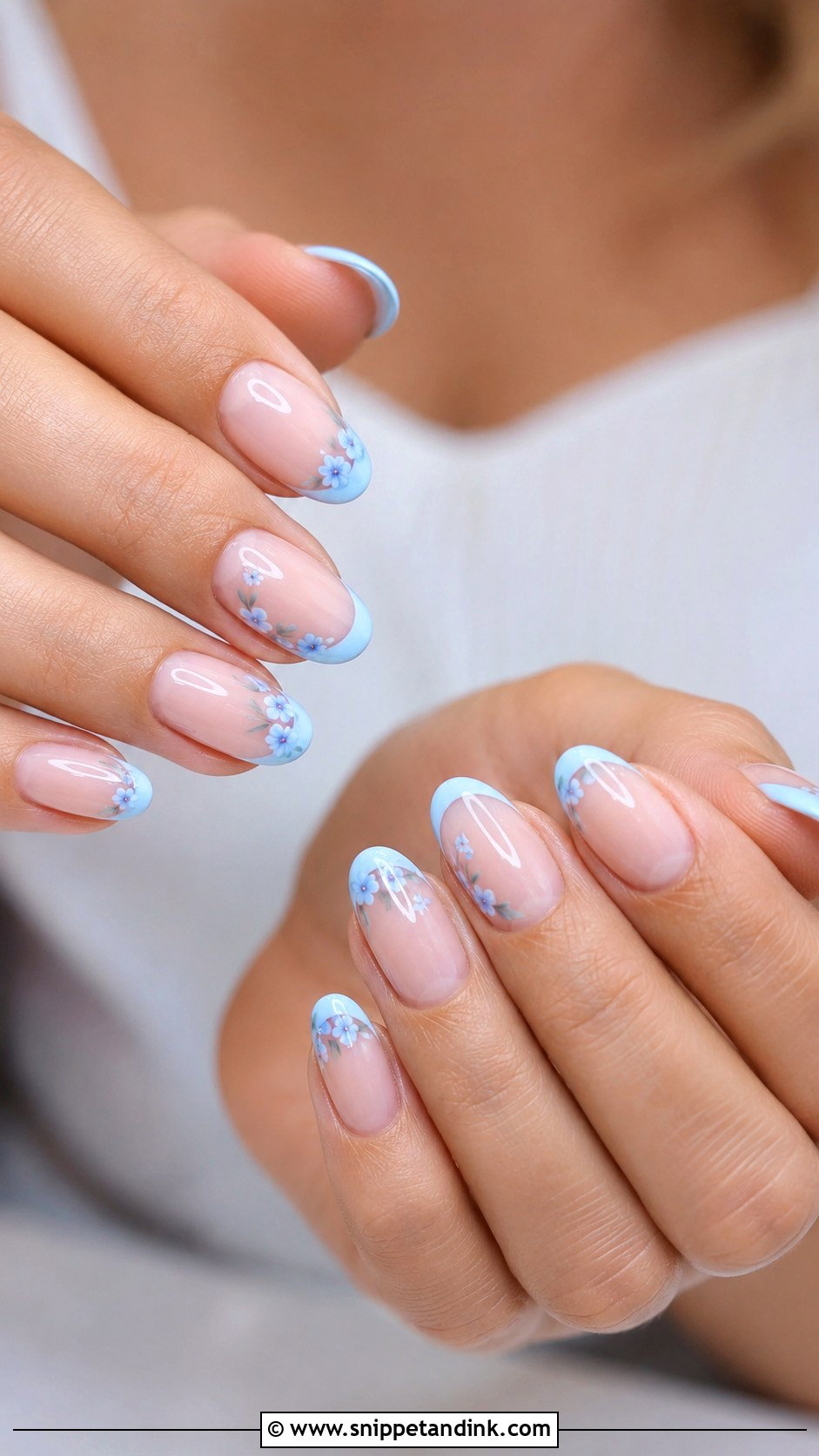 Something Blue Wedding Nails - Snippet and Ink - 20 Wedding Season Nails