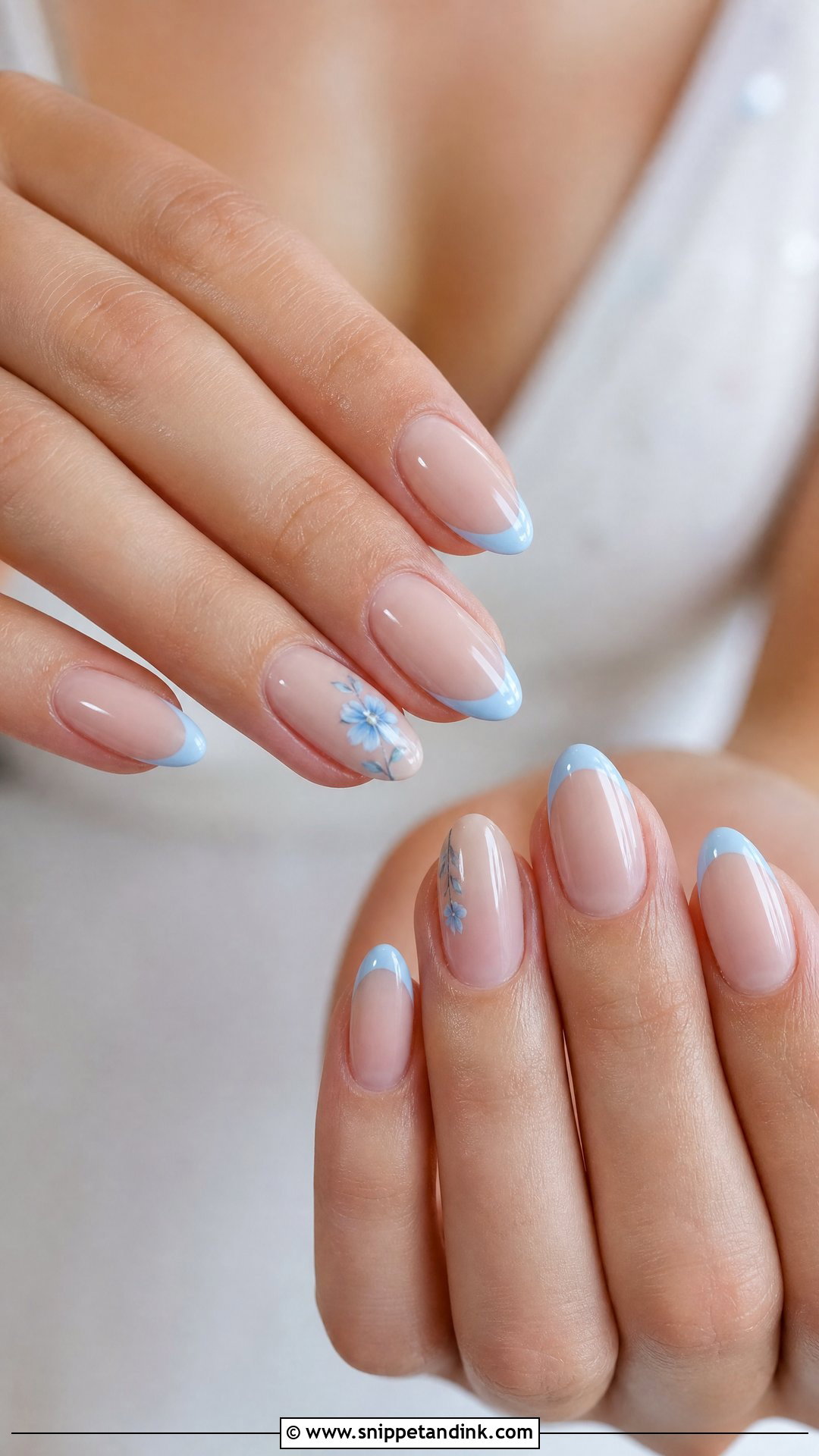 Something Blue Wedding Nails - Snippet and Ink - 25 Best Wedding Nails