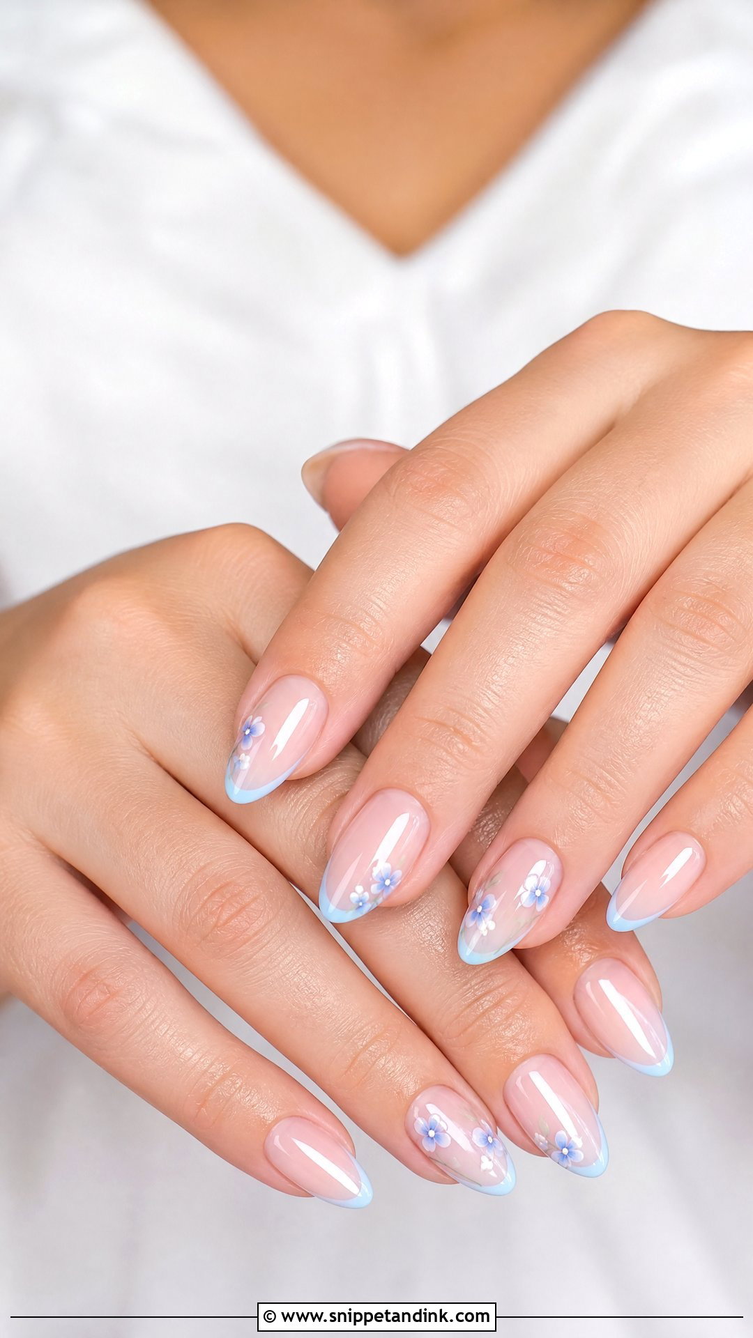 Something Blue Wedding Nails - Snippet and Ink - 25 Elegant Wedding Nails Design