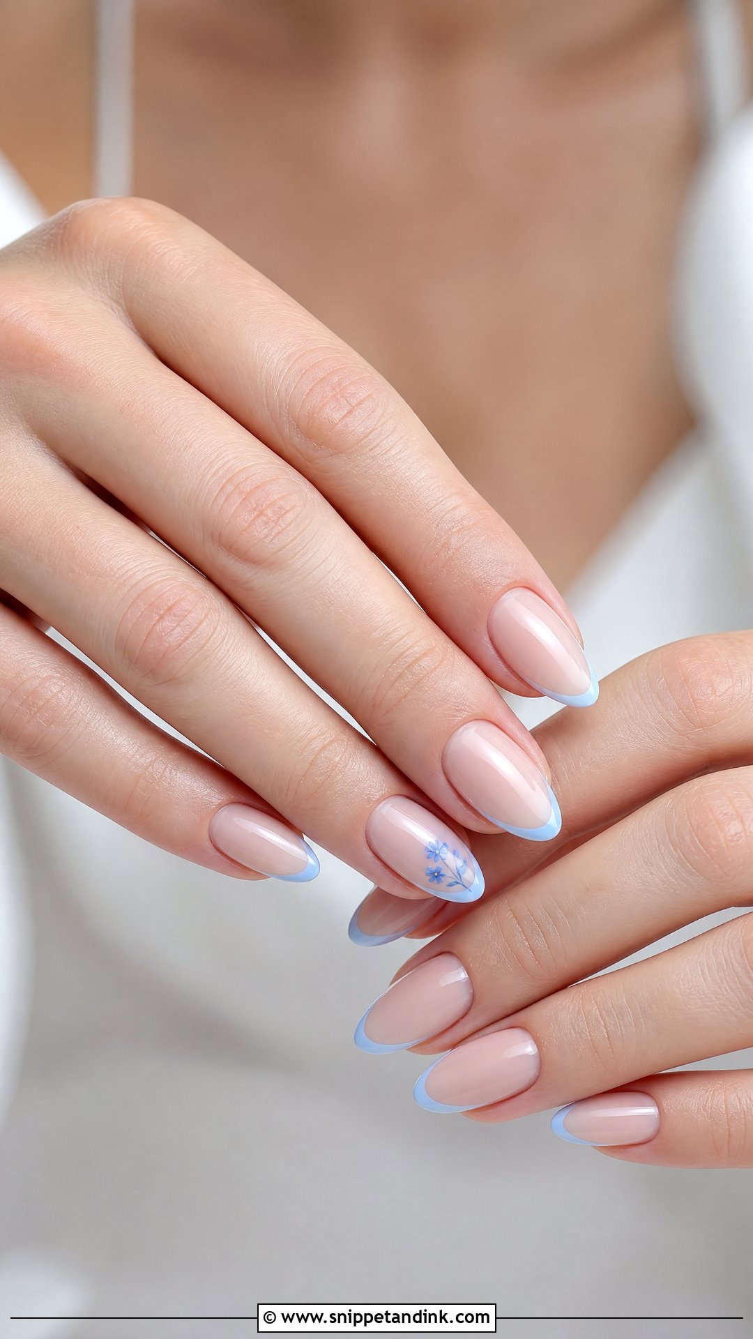 Something Blue Wedding Nails - Snippet and Ink - 25 Nail Wedding for Bride Ideas