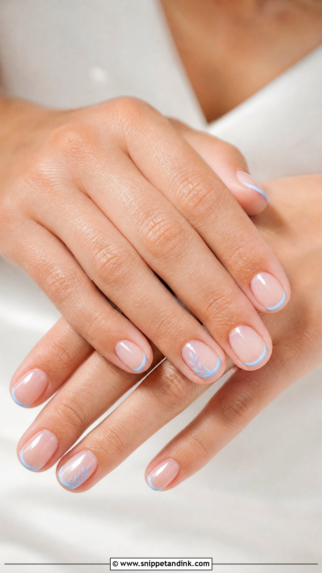 Something Blue Wedding Nails - Snippet and Ink - 25 Trendy Wedding Nails