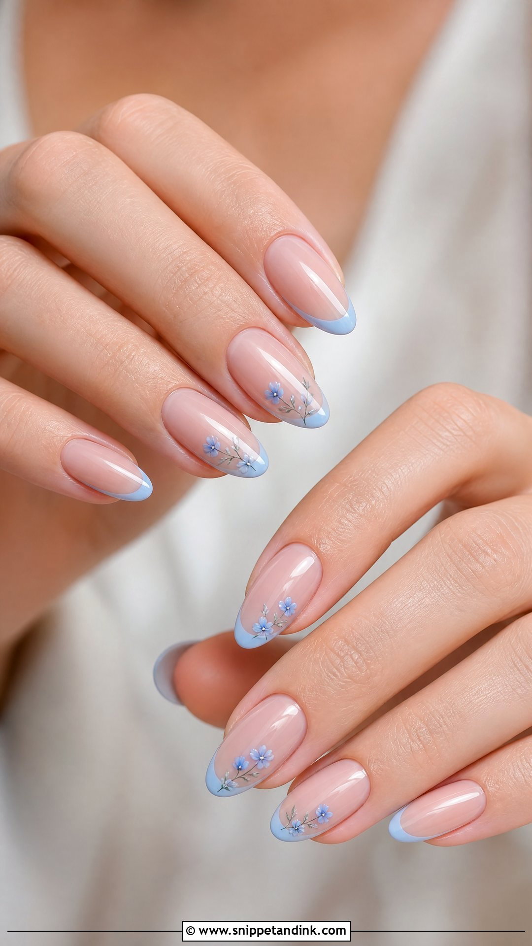 Something Blue Wedding Nails - Snippet and Ink - 25 Unique Wedding Nails