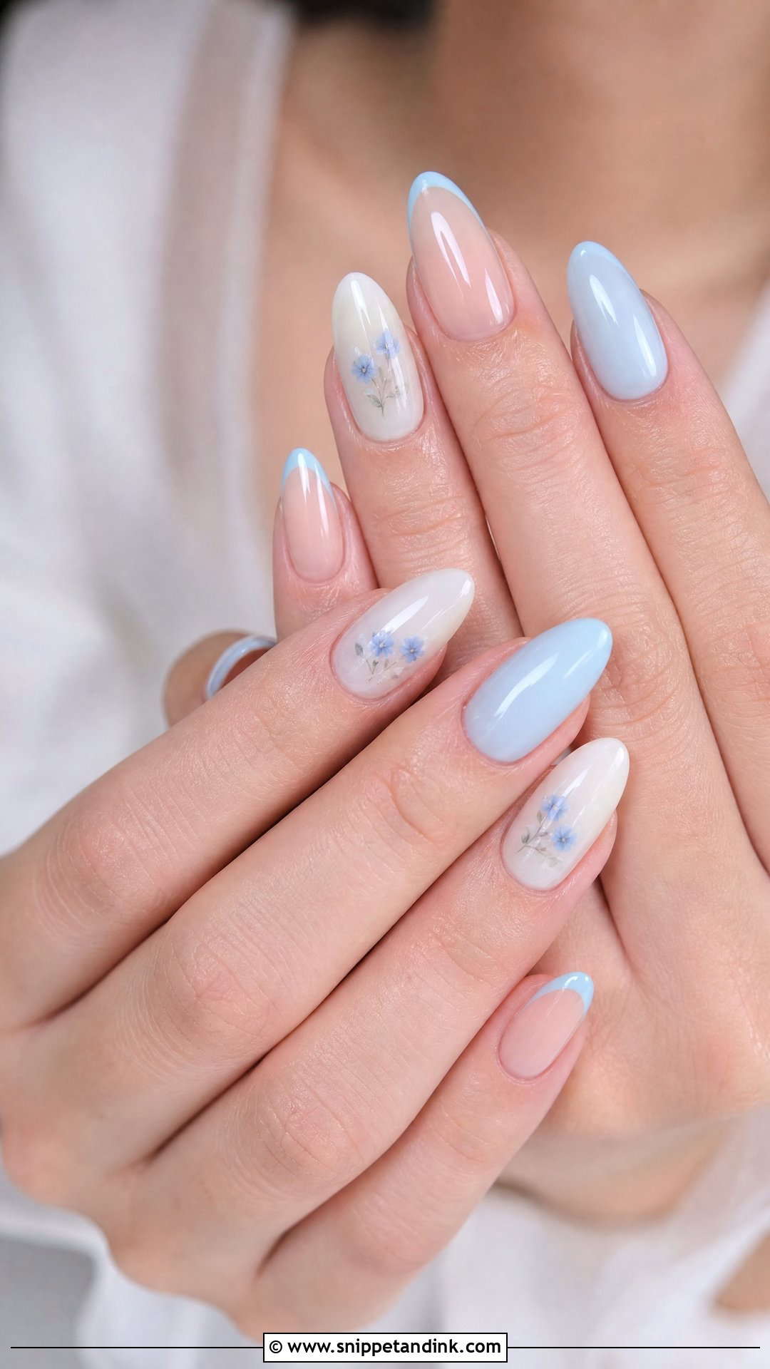 Something Blue Wedding Nails - Snippet and Ink - 25 Unique Wedding Nails for Bride