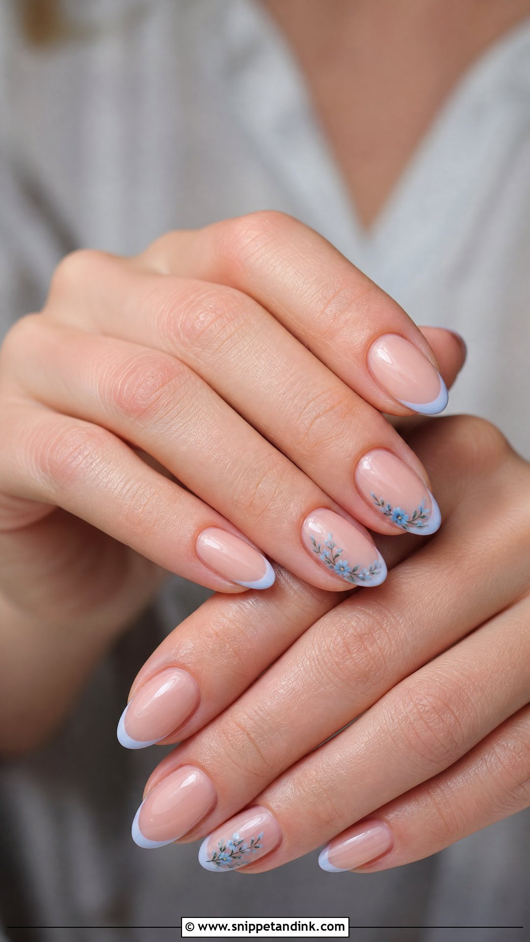 Something Blue Wedding Nails - Snippet and Ink - 25 Wedding Nail Art Design Ideas