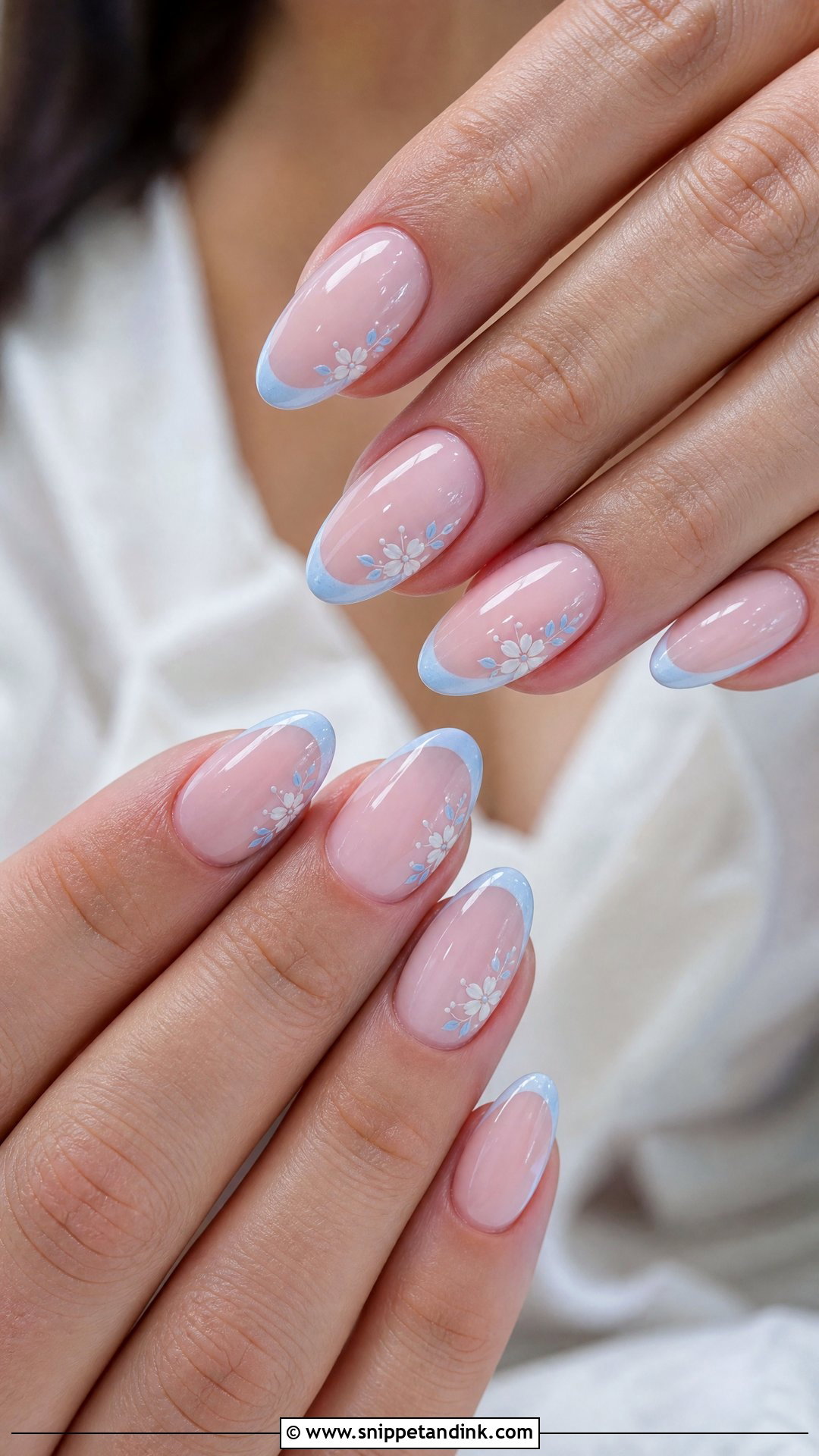 Something Blue Wedding Nails - Snippet and Ink - 25 Wedding Nail Art Designs