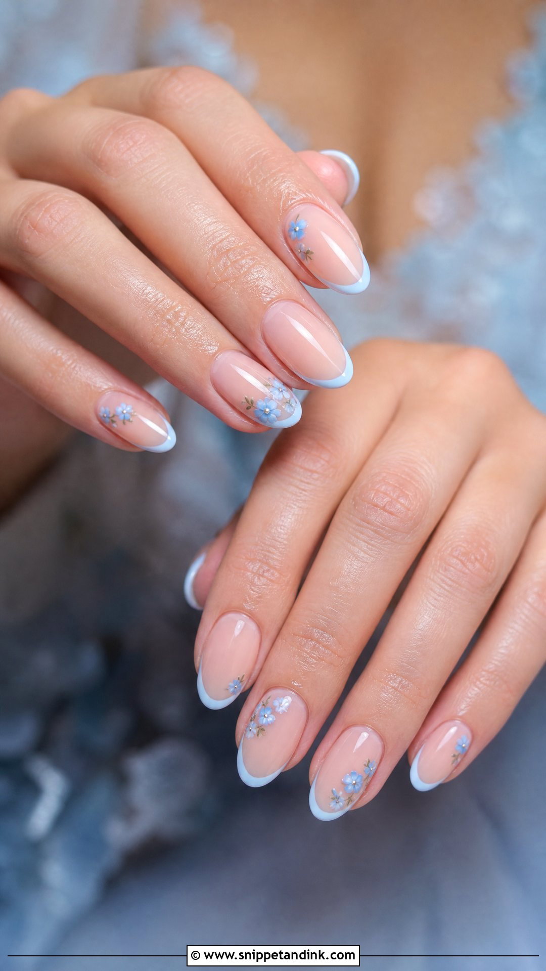 Something Blue Wedding Nails - Snippet and Ink - 25 Wedding Nail Designs