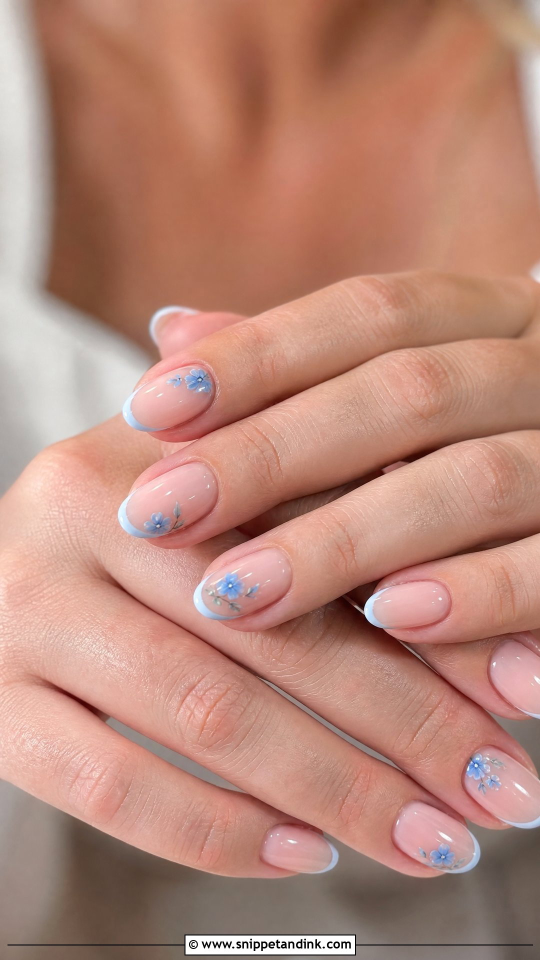 Something Blue Wedding Nails - Snippet and Ink - 25 Wedding Nails 2024