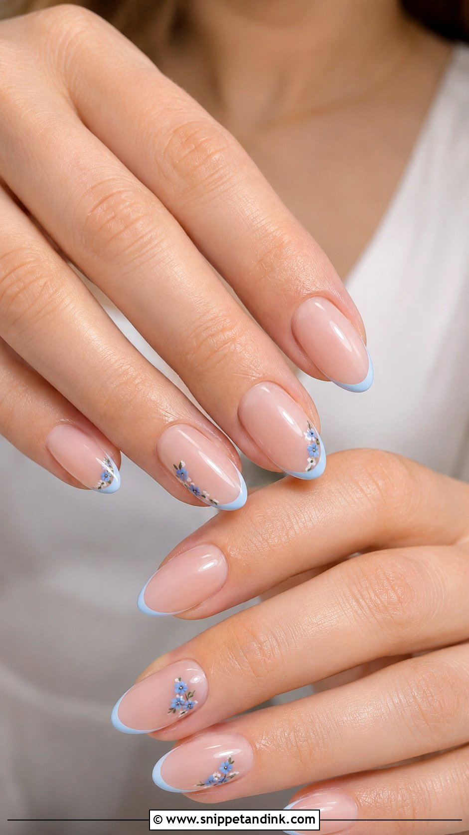 Something Blue Wedding Nails - Snippet and Ink - 20 Easy Wedding Nails