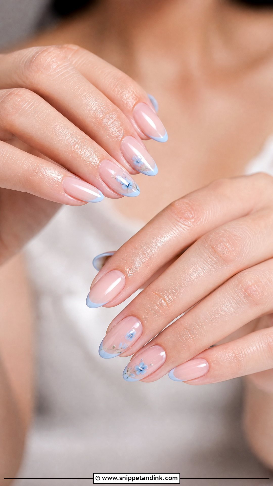 Something Blue Wedding Nails - Snippet and Ink - 30 Wedding Nail Art Design for Bride Ideas