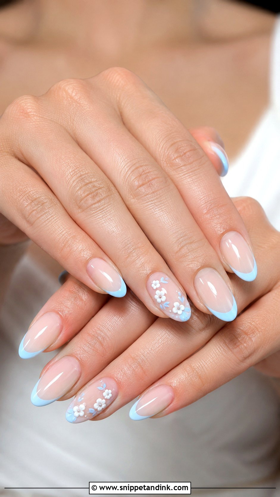 Something Blue Wedding Nails - Snippet and Ink - 30 Wedding Nails Ideas