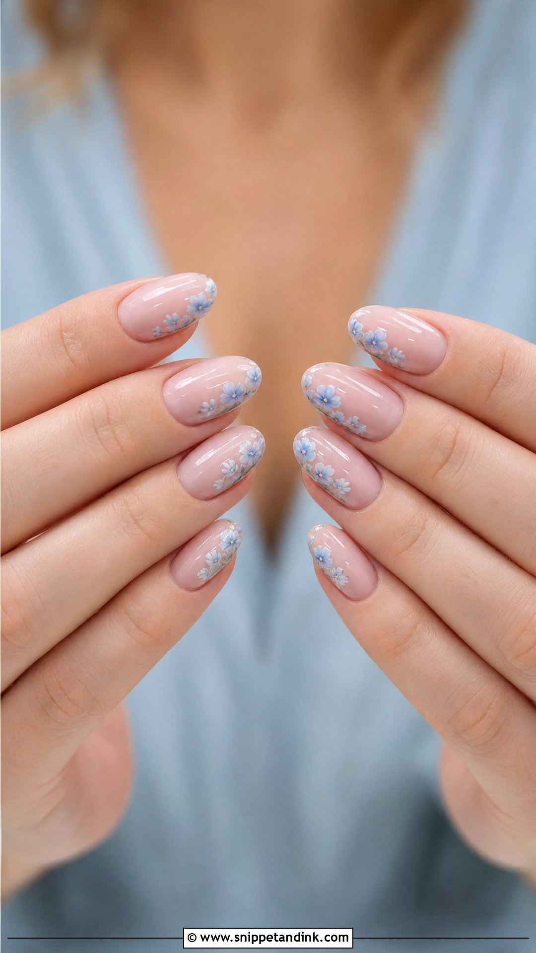 Something Blue Wedding Nails - Snippet and Ink - 35 Nails for Wedding