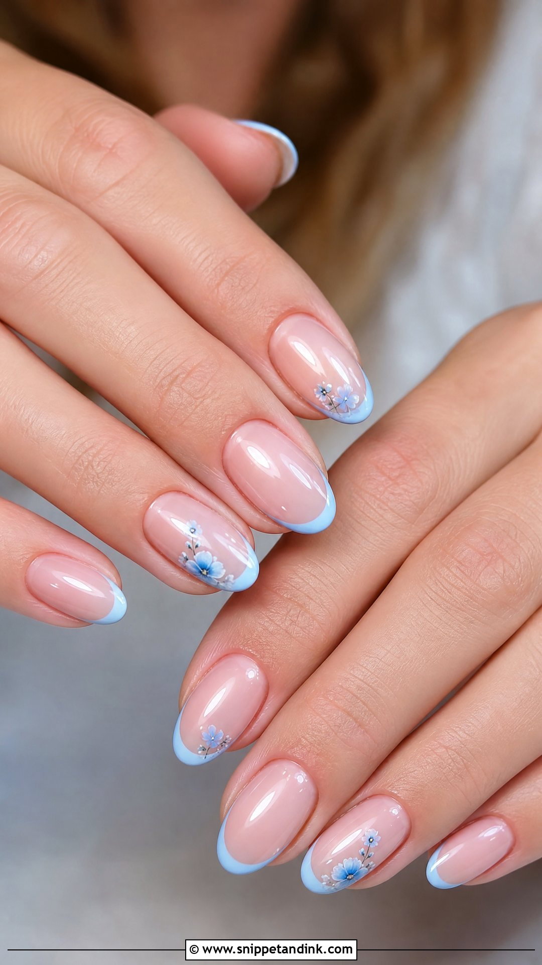 Something Blue Wedding Nails - Snippet and Ink - 35 Wedding Nails for Bride