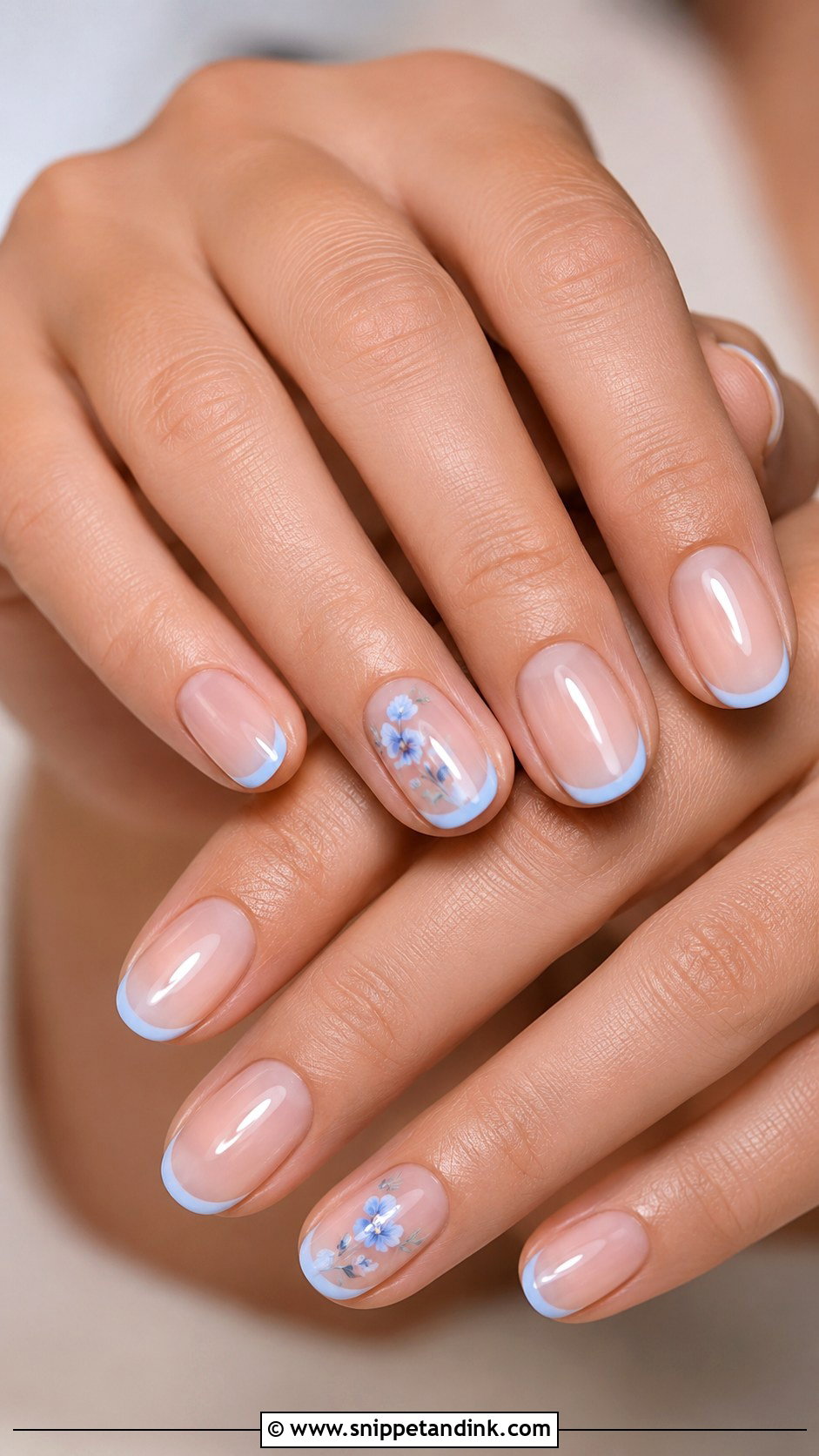 Something Blue Wedding Nails - Snippet and Ink - 20 Nail Art for Marriage Ideas