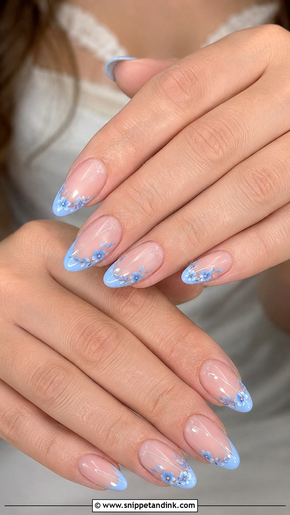 Something Blue Wedding Nails - Snippet and Ink - 20 Nail Design for Wedding Ideas
