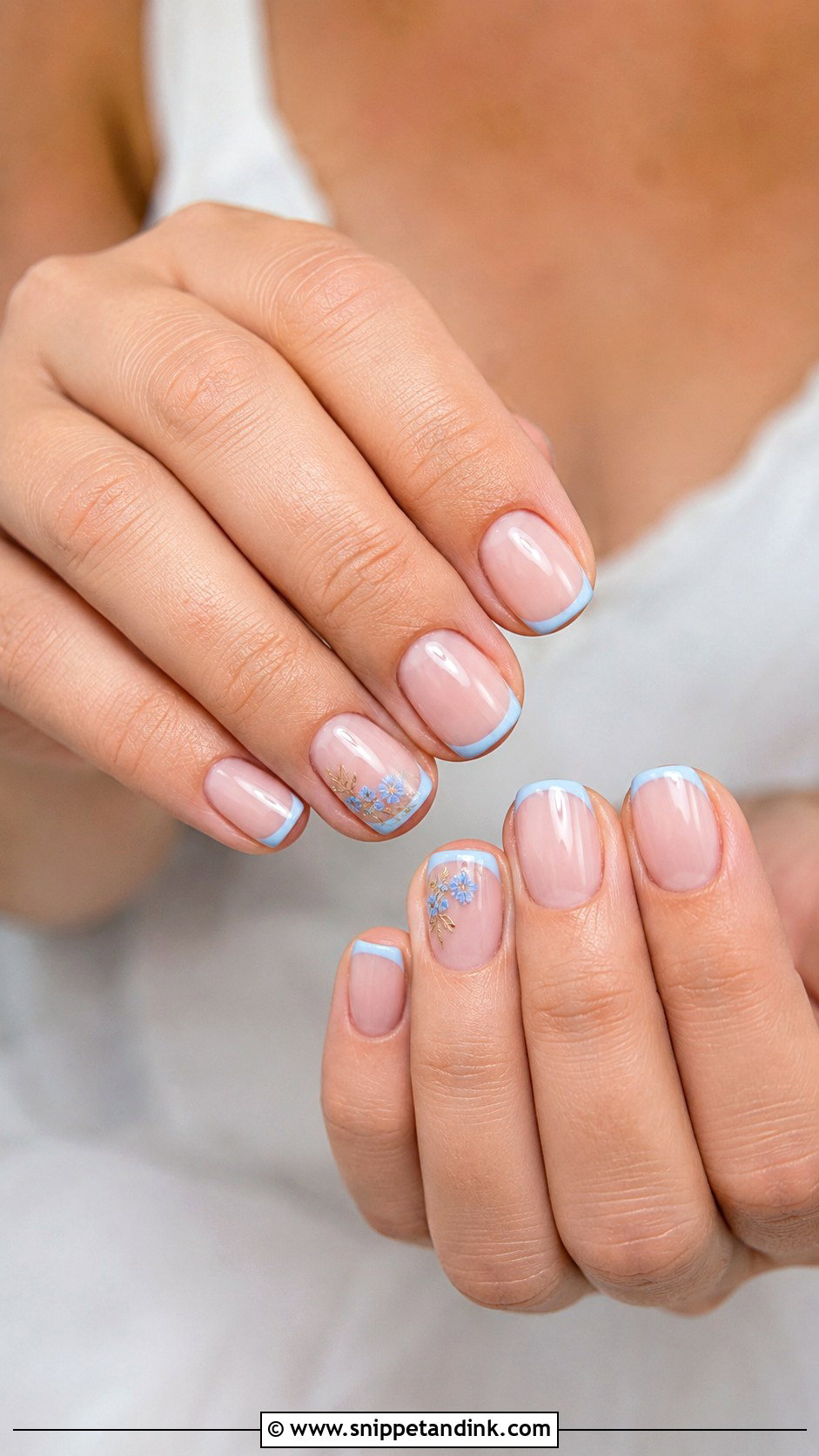 Something Blue Wedding Nails - Snippet and Ink - 20 Nail Ideas for a Wedding