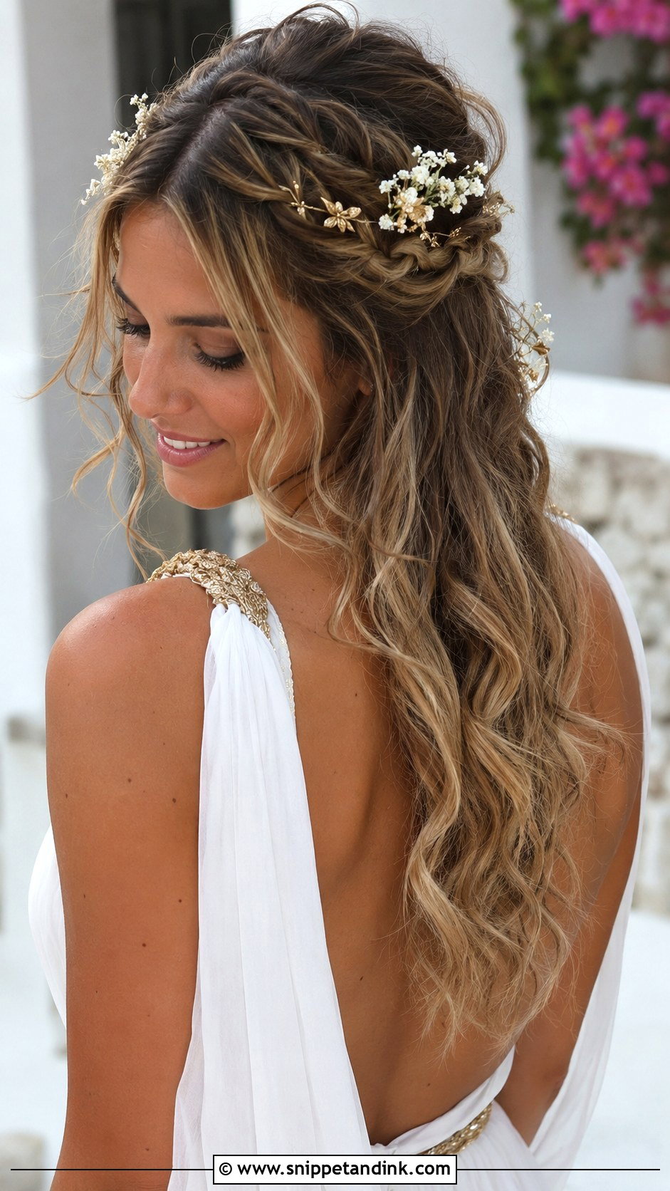 Sophie Mamma Mia Greek Wedding Hair - Snippet and Ink - 15 Sophie Mamma Mia Wedding Hair Ideas