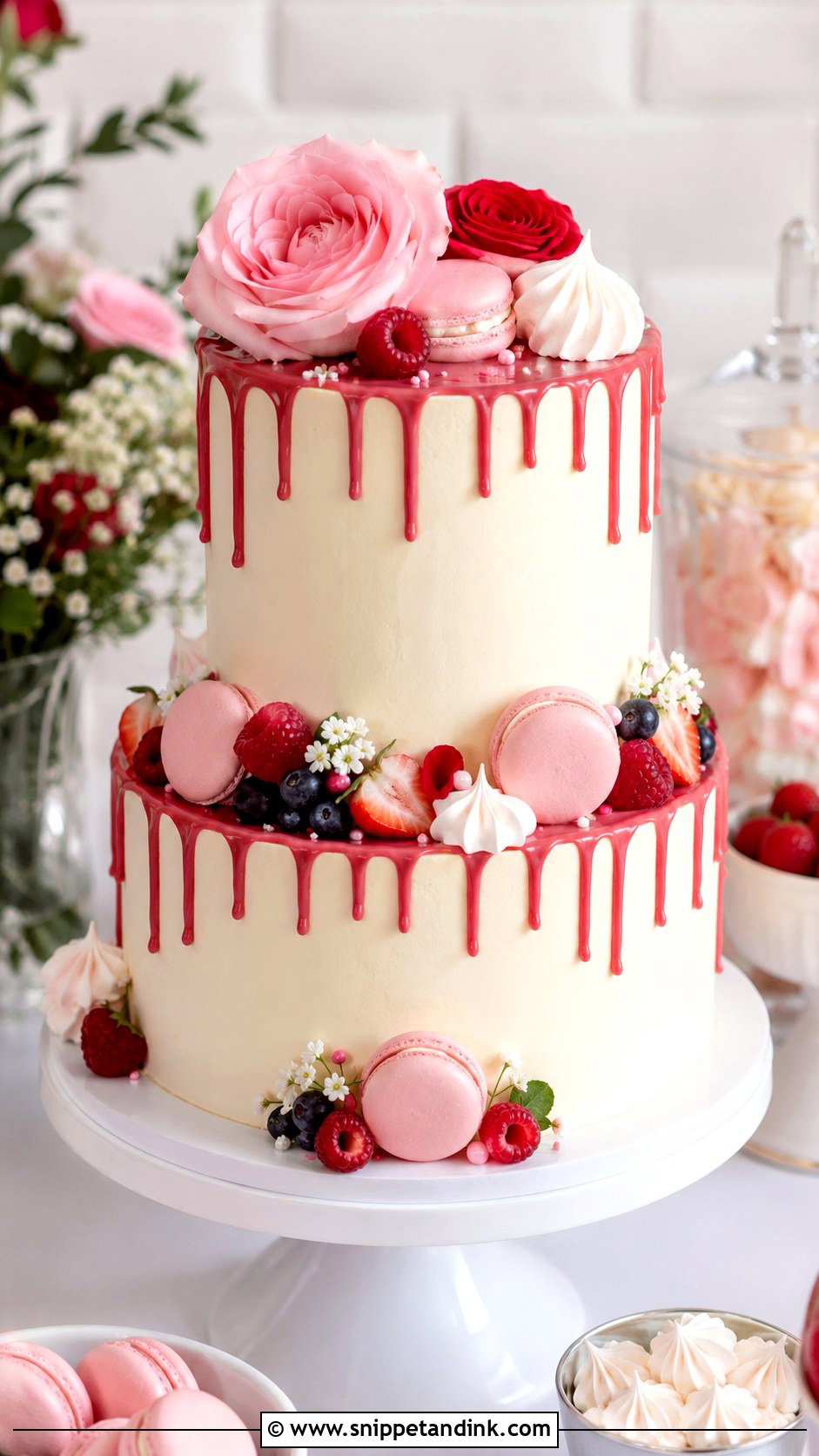 Sorbet Drip Wedding Cake - Snippet and Ink - 20 Sorbet Wedding Cake Ideas