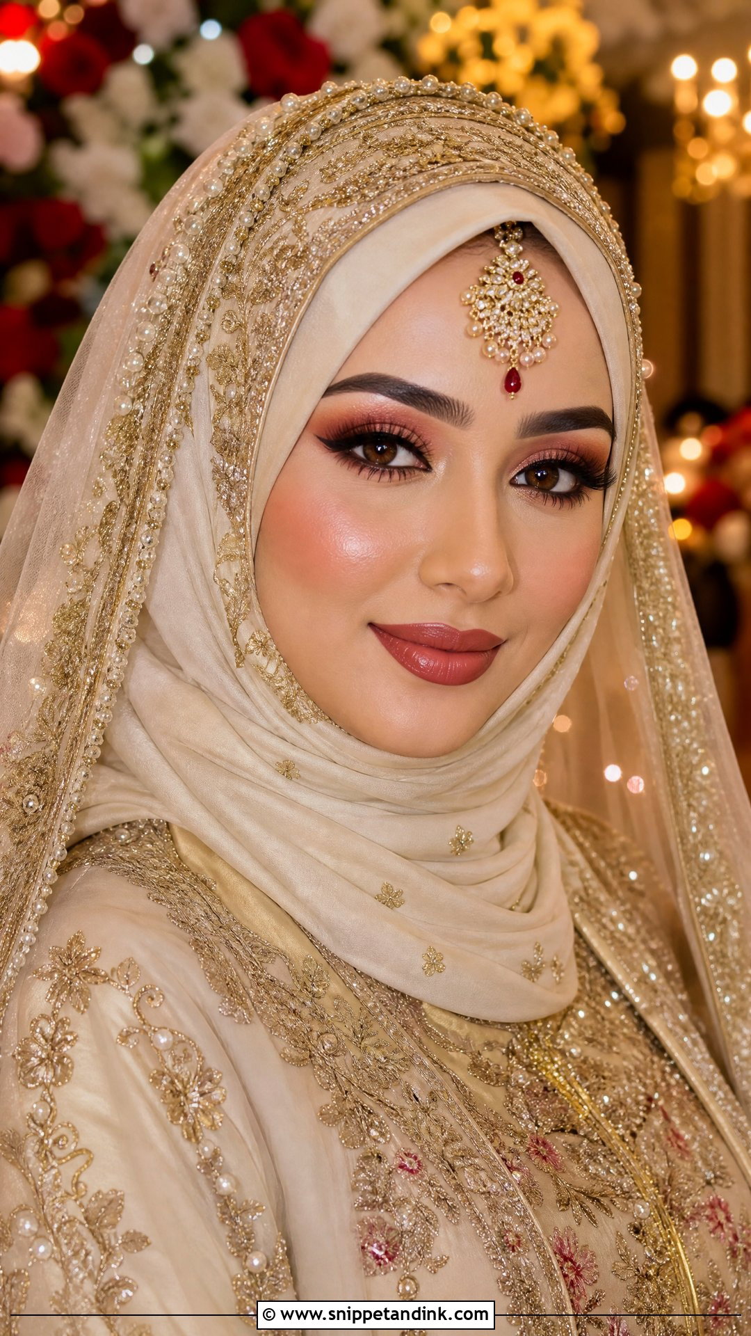 South Asian Hijab Wedding Makeup - Snippet and Ink - 20 Hijab Wedding Makeup Look Ideas