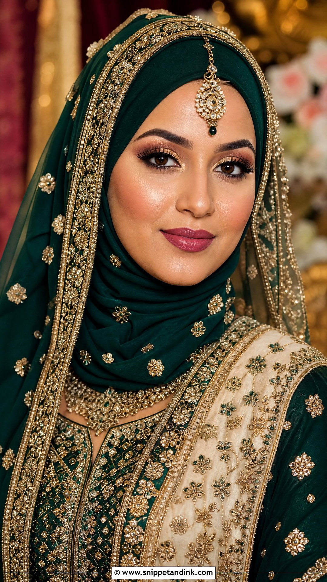 South Asian Hijabi Bridal Makeup - Snippet and Ink - 20 Hijabi Bridal Makeup Ideas