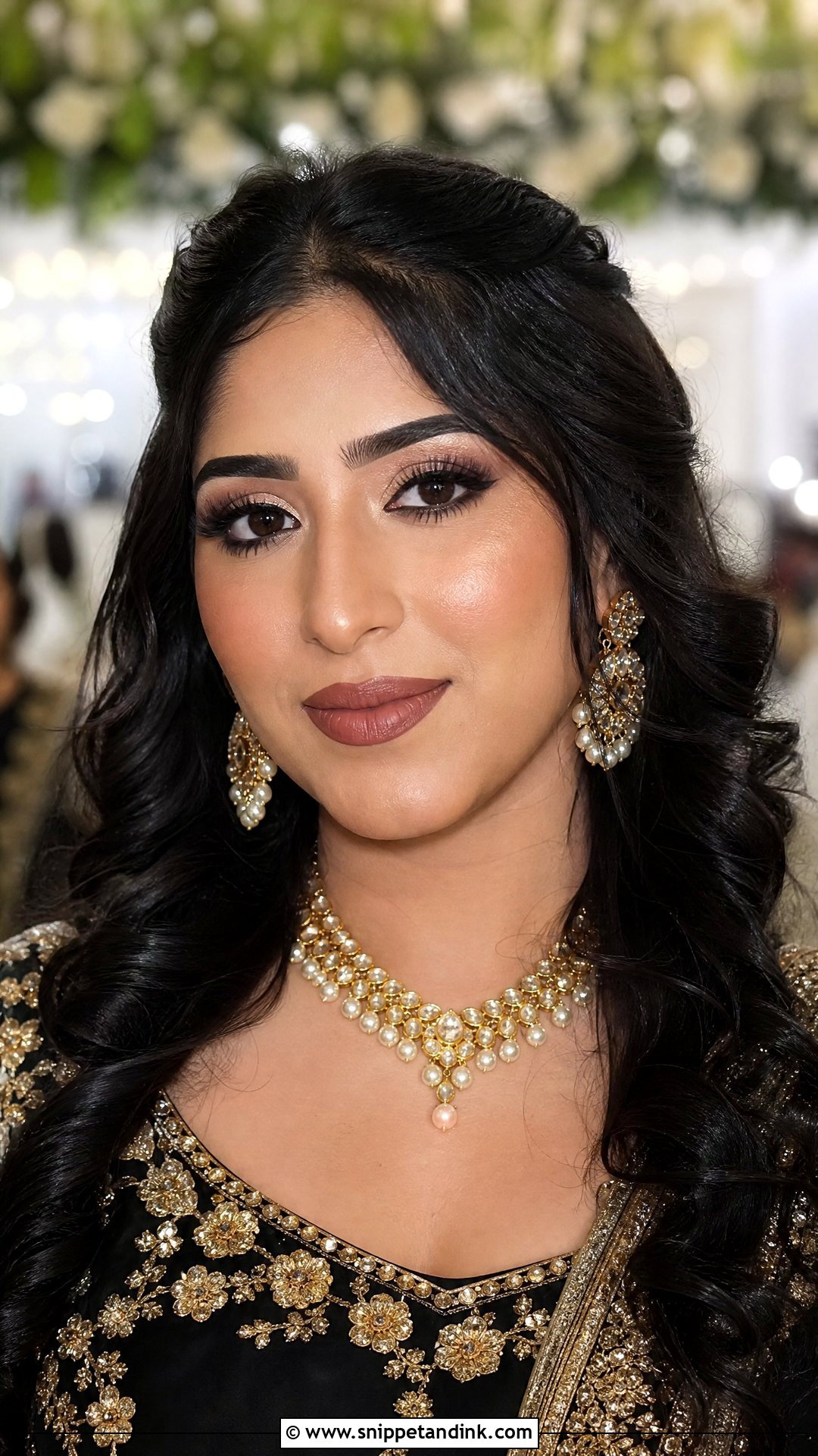 South Asian Wedding Makeup With Brown Nude Lip - Snippet and Ink - 20 South Asian Wedding Makeup Ideas