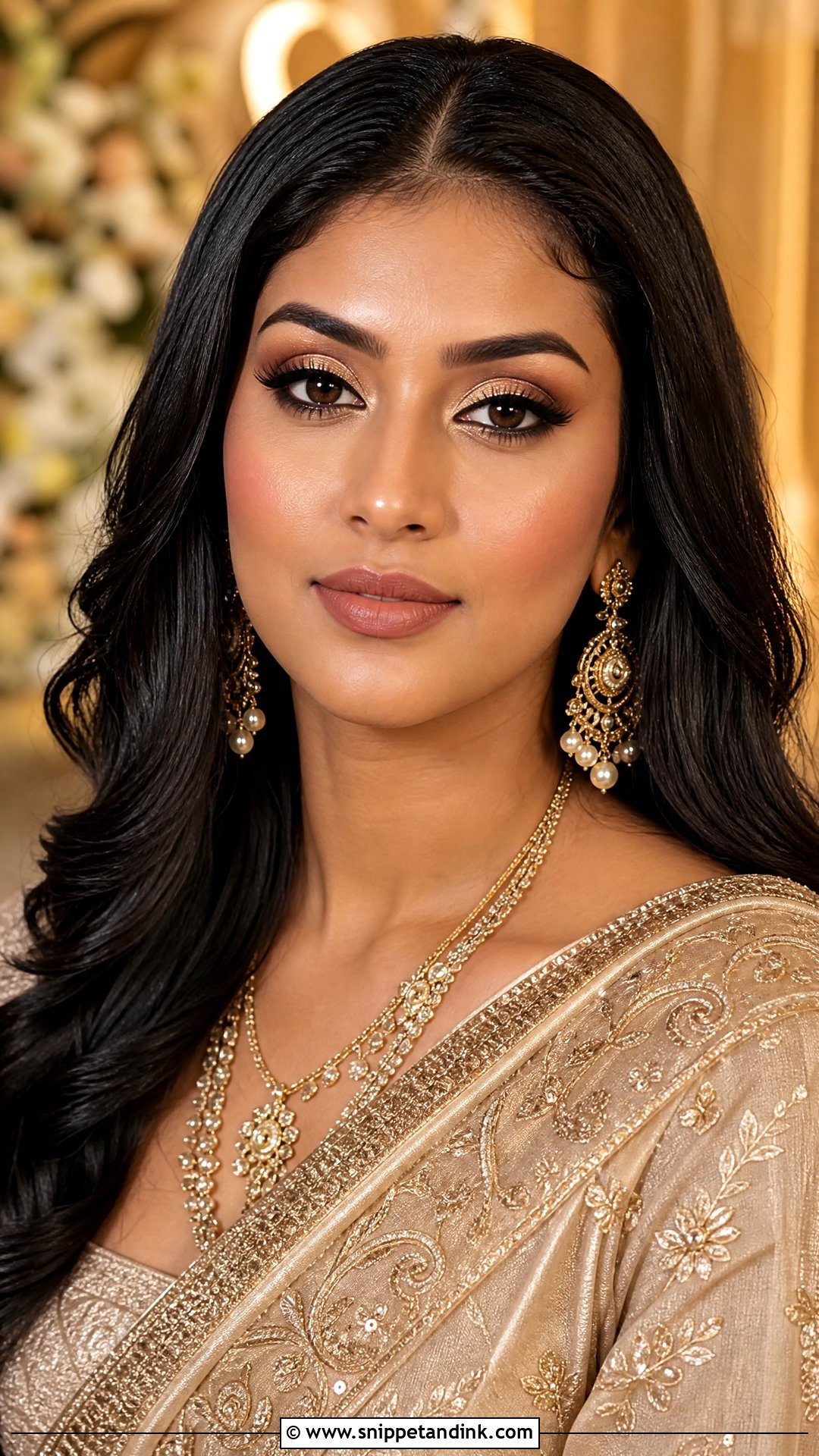 South Asian Wedding Makeup With Gold Eyeshadow - Snippet and Ink - 20 South Asian Wedding Makeup Ideas