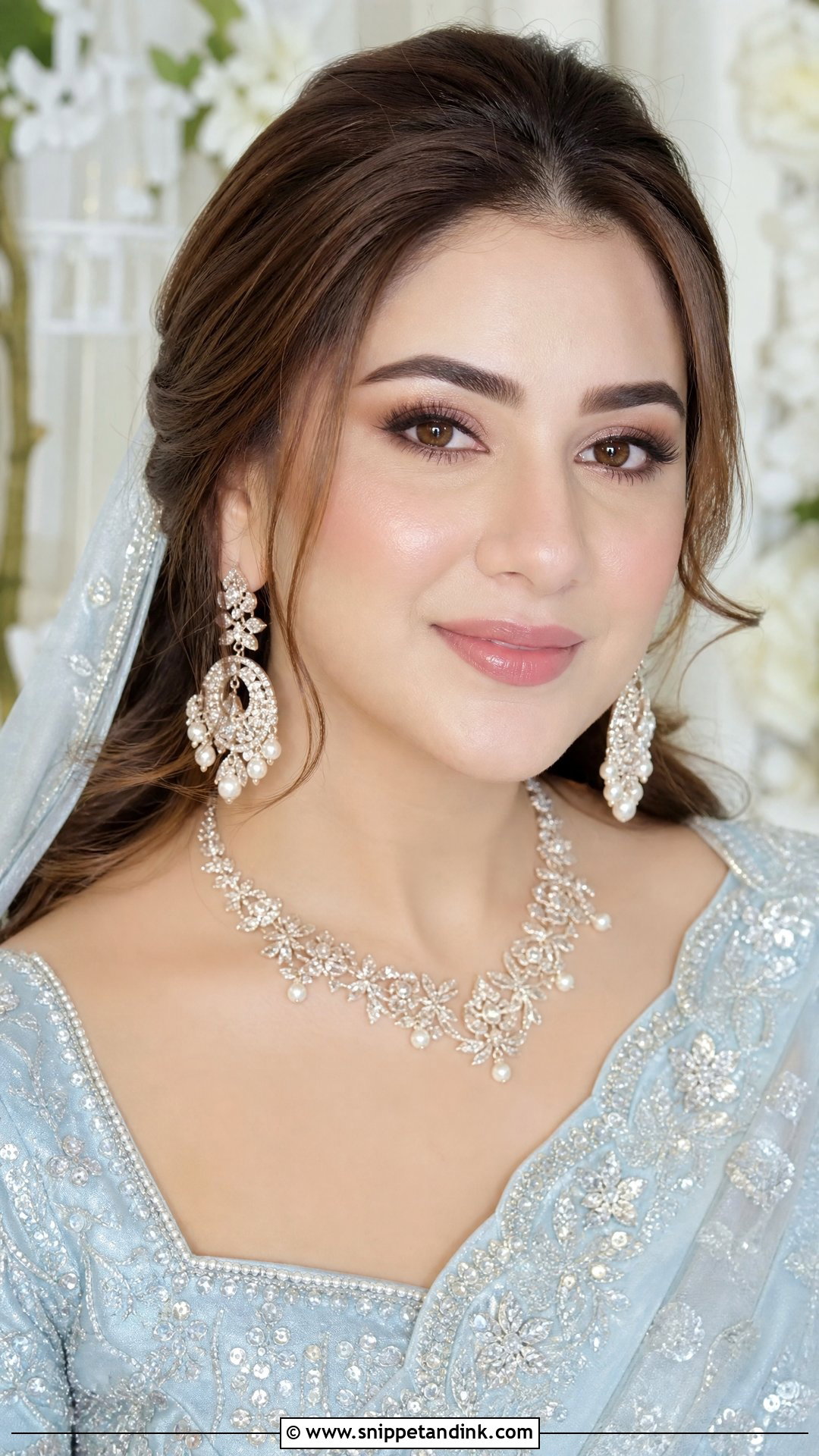 South Asian Wedding Makeup With Pastel Outfit - Snippet and Ink - 20 South Asian Wedding Makeup Ideas