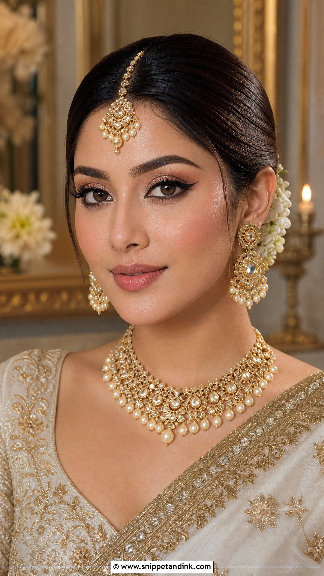 South Asian Wedding Makeup With Winged Liner - Snippet and Ink - 20 South Asian Wedding Makeup Ideas