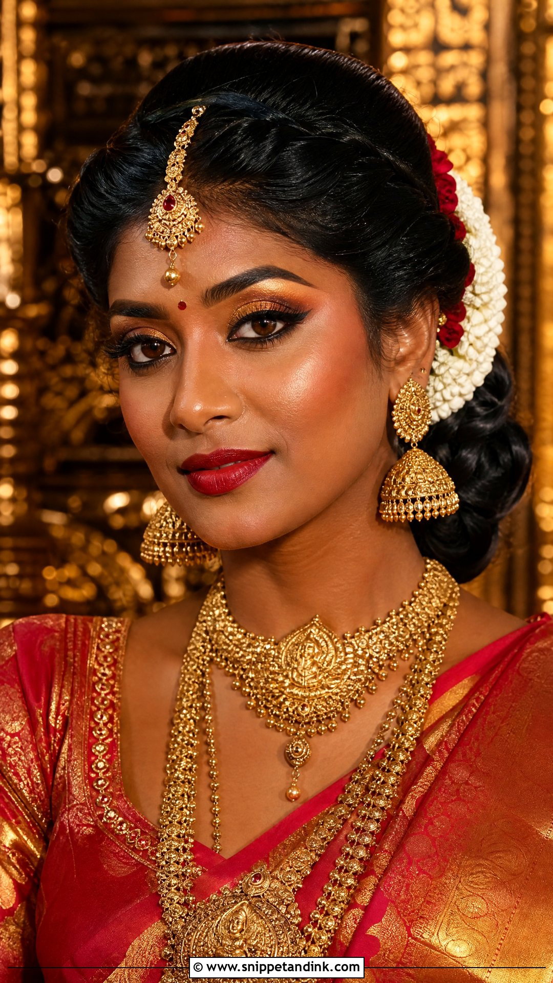South Indian Bollywood Bridal Makeup - Snippet and Ink - 20 Bollywood Bridal Look Ideas