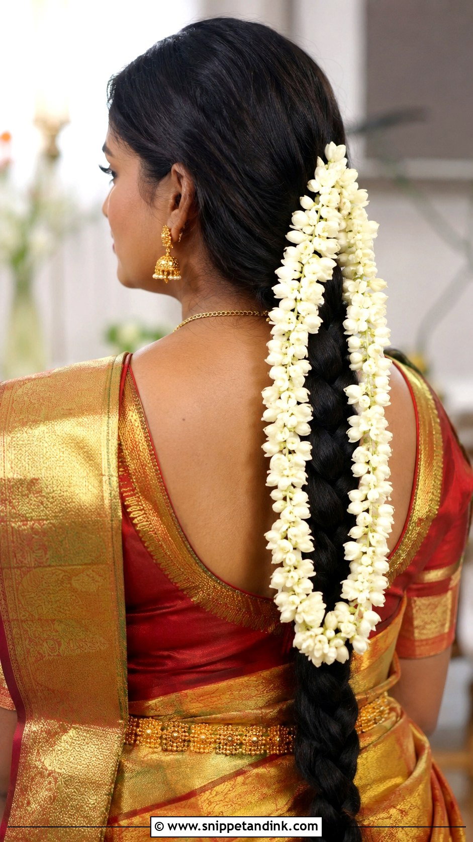 South Indian Braid With Flowers - Snippet and Ink - 25 Indian Wedding Guest Hairstyles