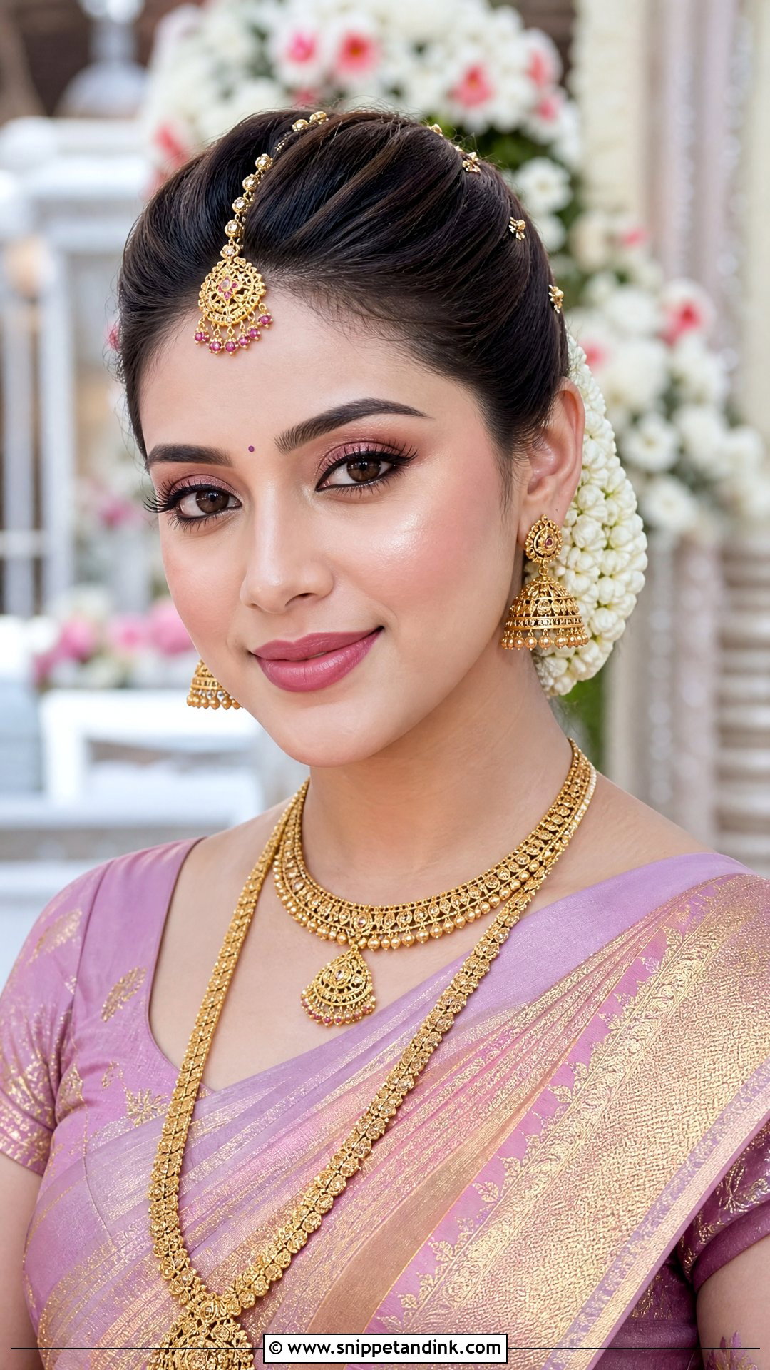 South Indian Bridal Airbrush Makeup - Snippet and Ink - 25 South Indian Bridal Makeup Ideas
