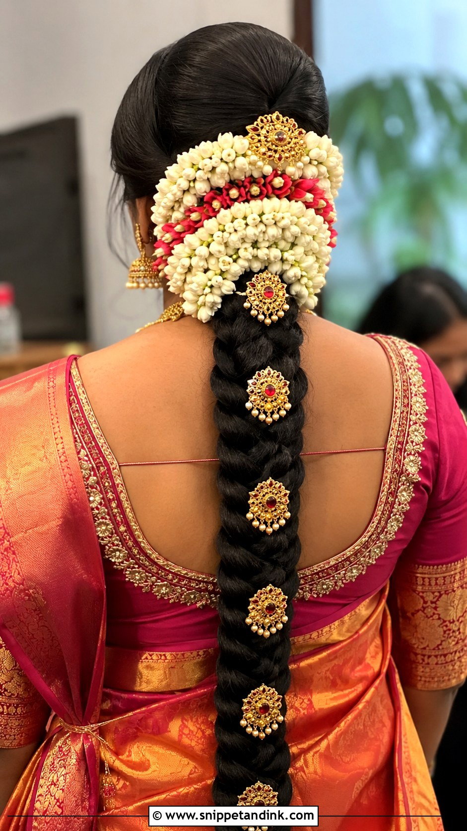 South Indian Bridal Braid - Snippet and Ink - 20 Hairstyles for Desi Weddings