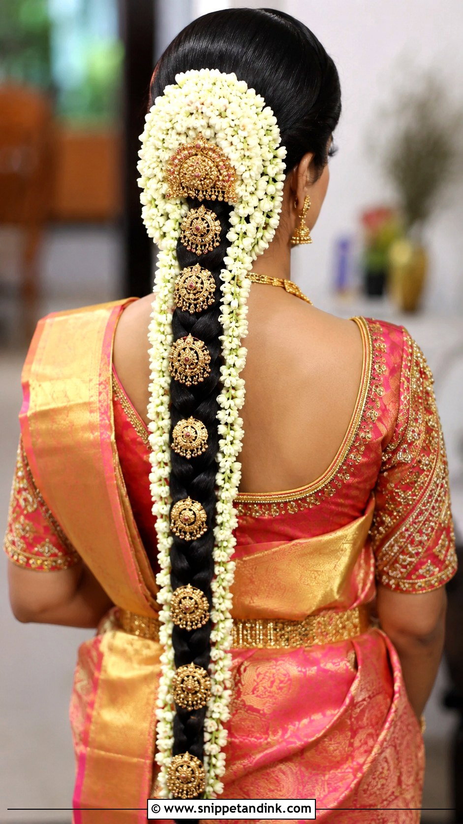 South Indian Bridal Braid - Snippet and Ink - 30 Indian Wedding Hairstyles