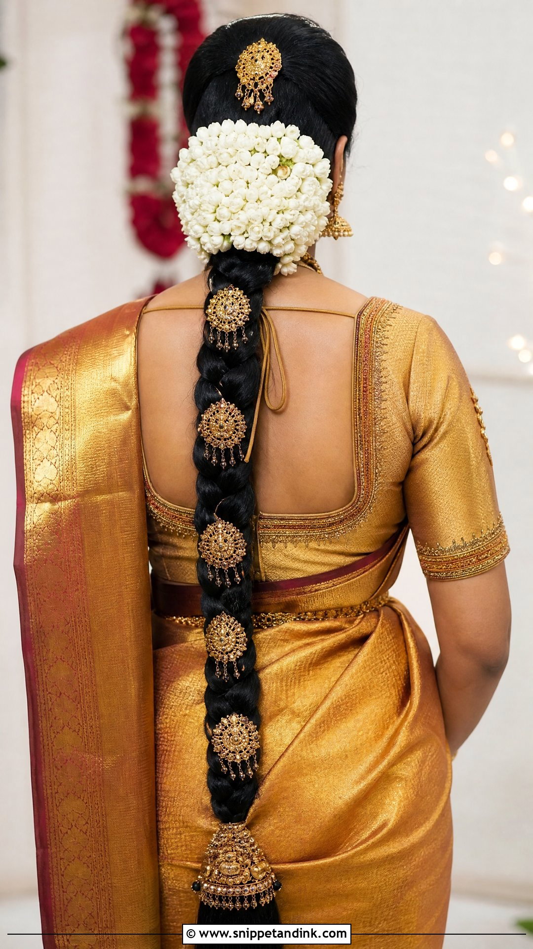 South Indian Bridal Braid - Snippet and Ink - 15 Bridal Traditional Hairstyle Ideas