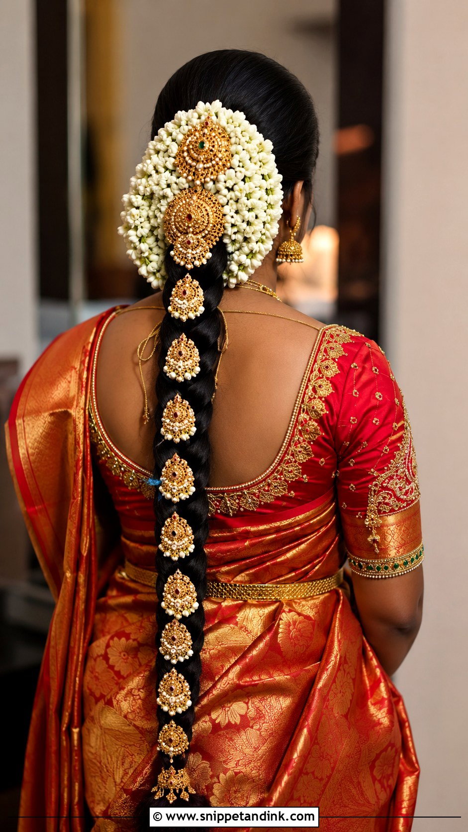 South Indian Bridal Braid - Snippet and Ink - 15 Hair Styles for Desi Wedding