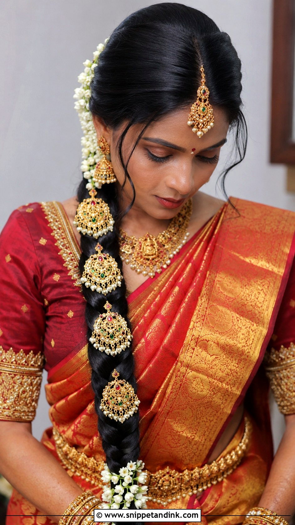South Indian Bridal Braid - Snippet and Ink - 15 Indian Bridal Bread Hairstyle Ideas