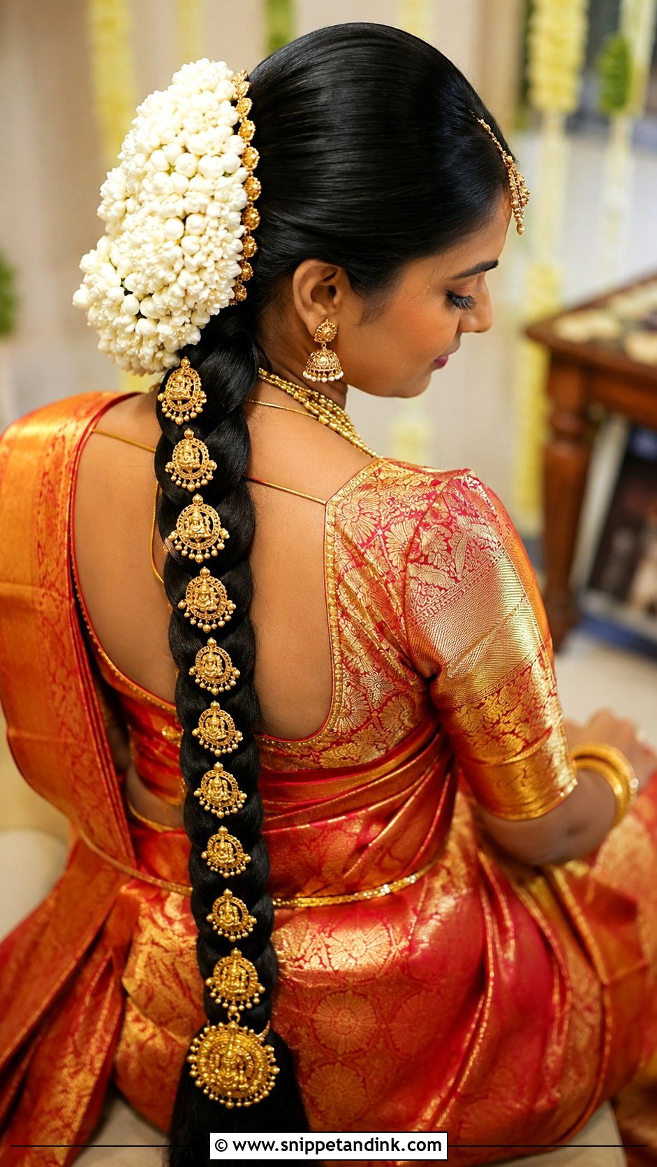 South Indian Bridal Braid - Snippet and Ink - 15 Indian Bridal Hair Styles