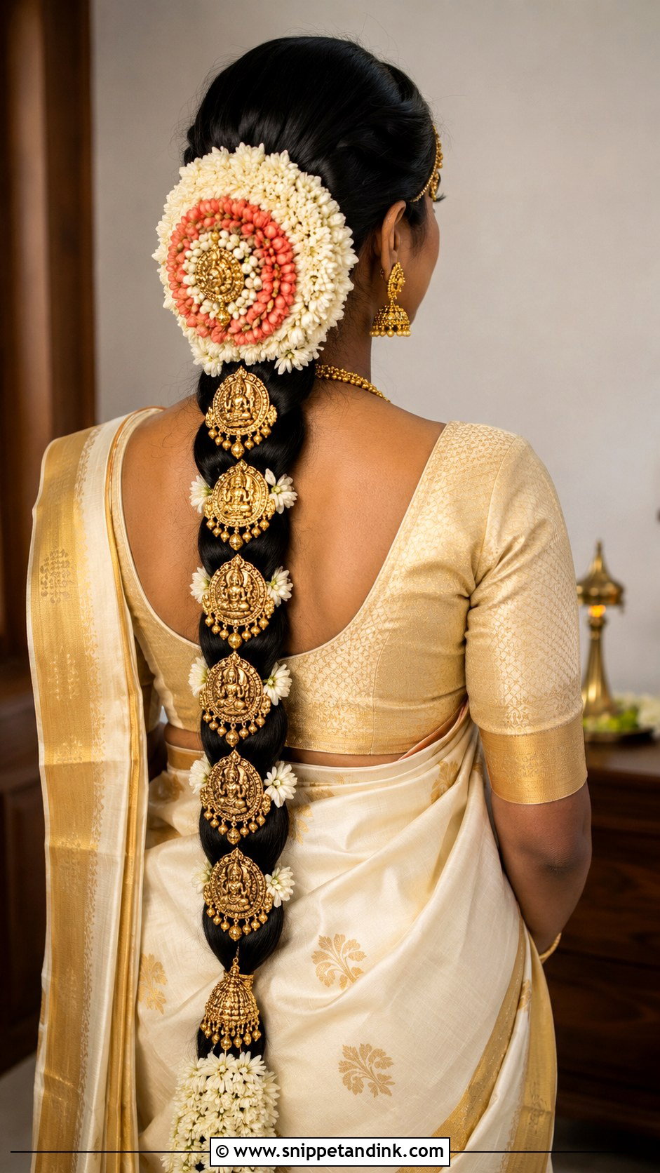 South Indian Bridal Braid - Snippet and Ink - 15 Indian Marriage Hairstyles