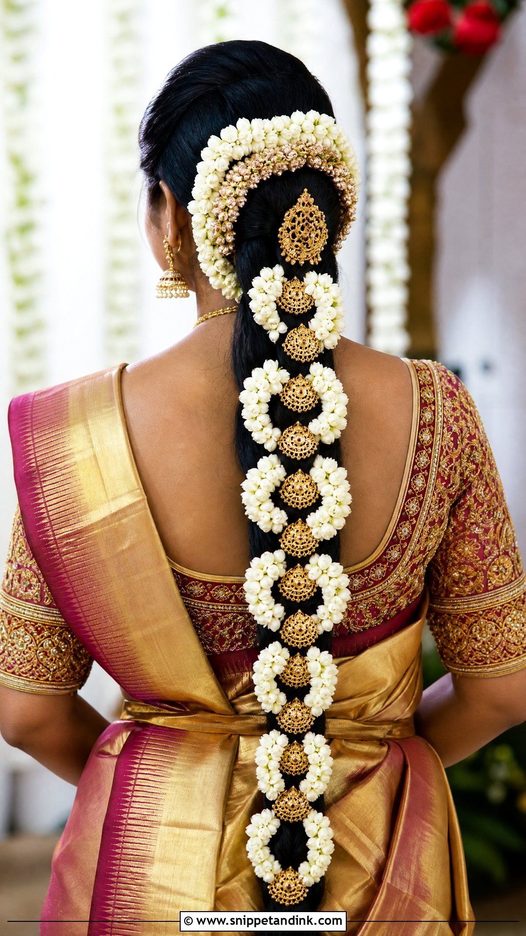 South Indian Bridal Braid For Long Hair - Snippet and Ink - 15 Braided Wedding Style Ideas Hairstyles for Long Hair