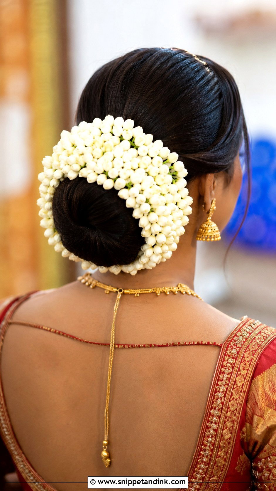 South Indian Bridal Bun With Gajra - Snippet and Ink - 15 South Indian Bridal Hairstyle Ideas