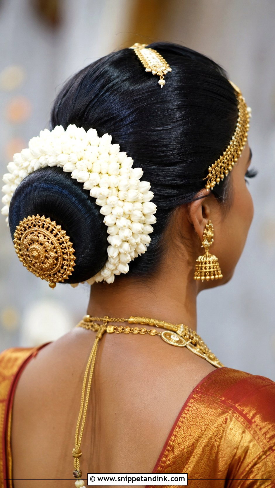 South Indian Bridal Bun - Snippet and Ink - 15 Indian Bride Bun Hairstyle Ideas