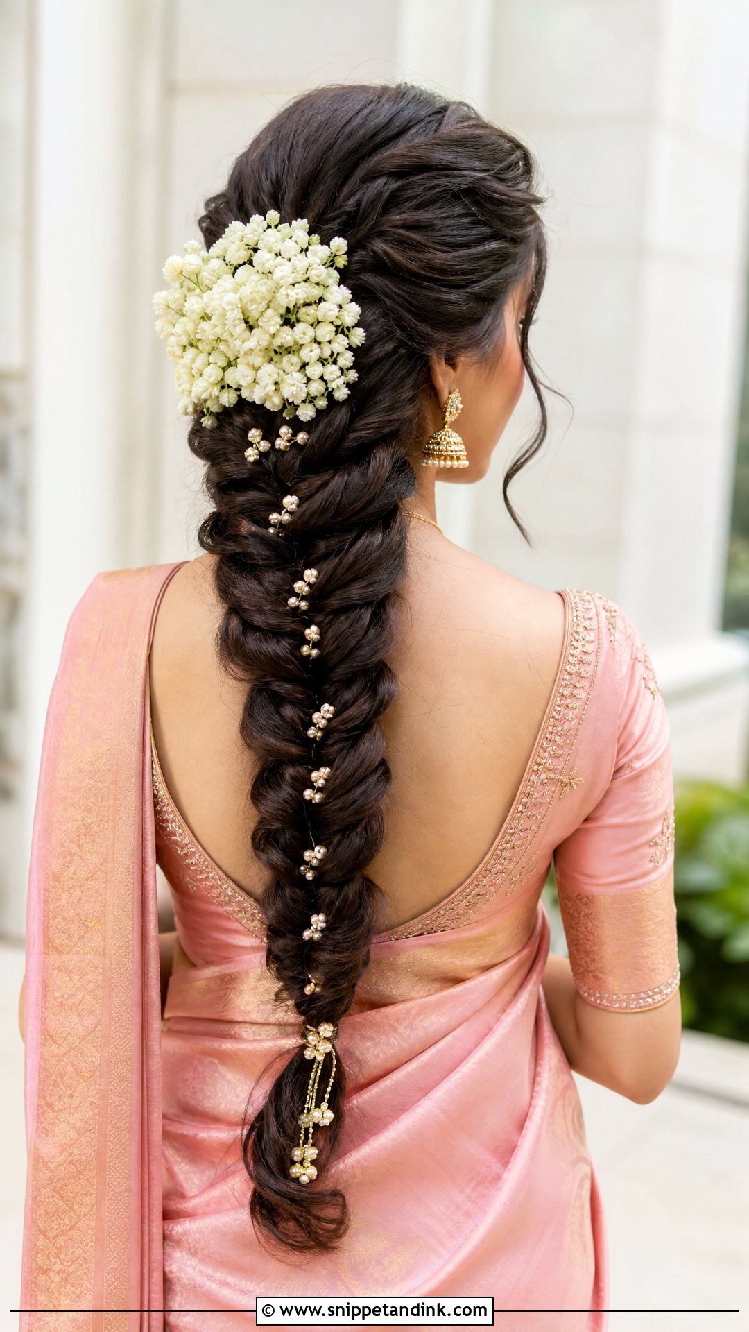 South Indian Bridal Fishtail Braid - Snippet and Ink - 20 South Bride Hairstyle Ideas
