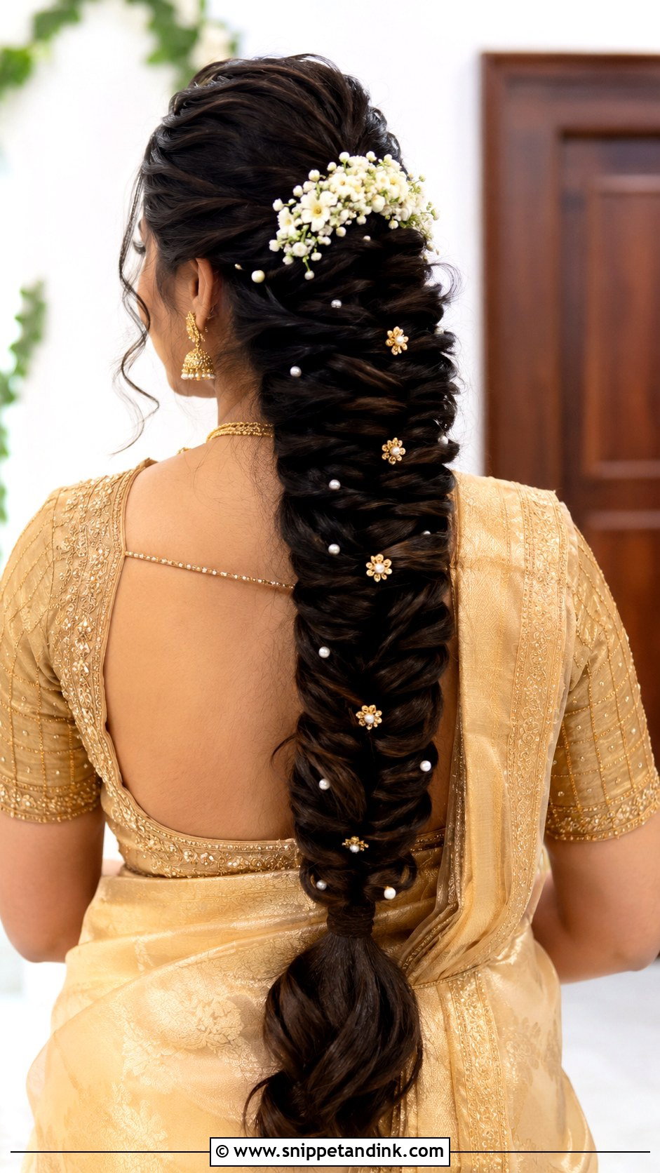 South Indian Bridal Fishtail Braid - Snippet and Ink - 15 South Indian Bridal Hairstyle Ideas