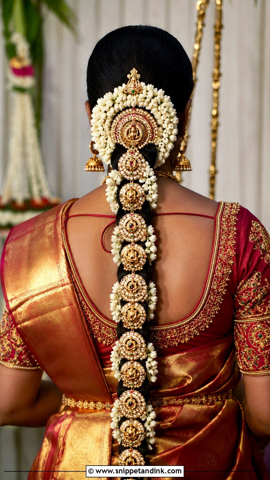 South Indian Bridal Jada Braid - Snippet and Ink - 20 Indian Bridal Braided Hairstyles