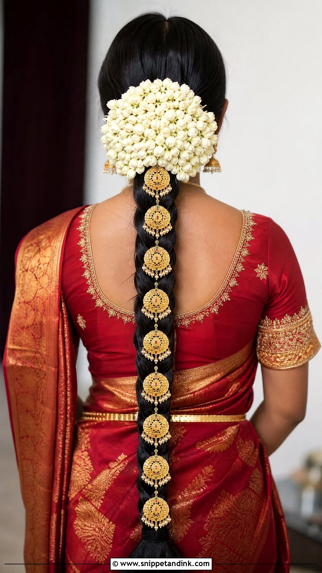 South Indian Bridal Jada Braid - Snippet and Ink - 20 South Bride Hairstyle Ideas