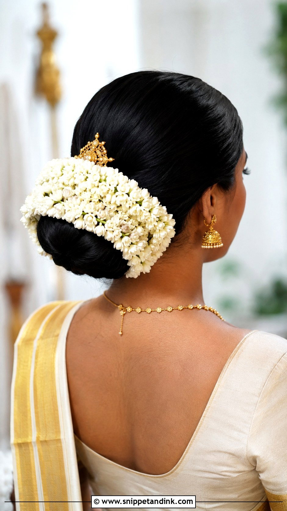 South Indian Bridal Kerala Bun - Snippet and Ink - 15 Simple South Indian Bridal Hairstyles