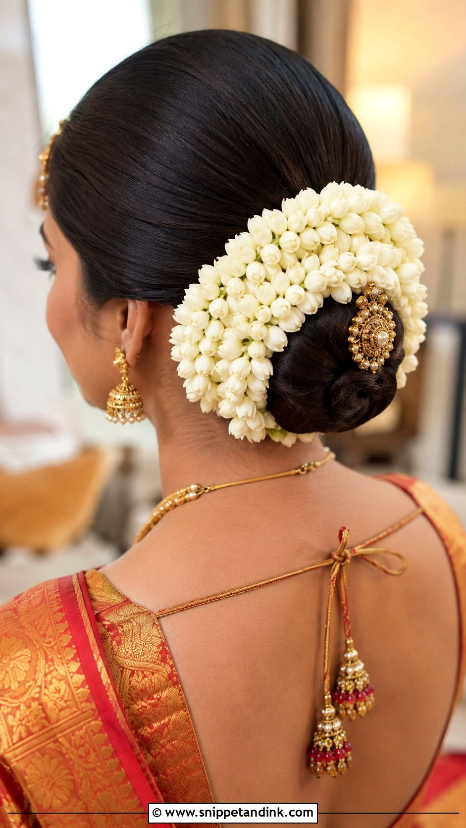 South Indian Bridal Kondai Bun - Snippet and Ink - 15 South Indian Bridal Hairstyle Ideas