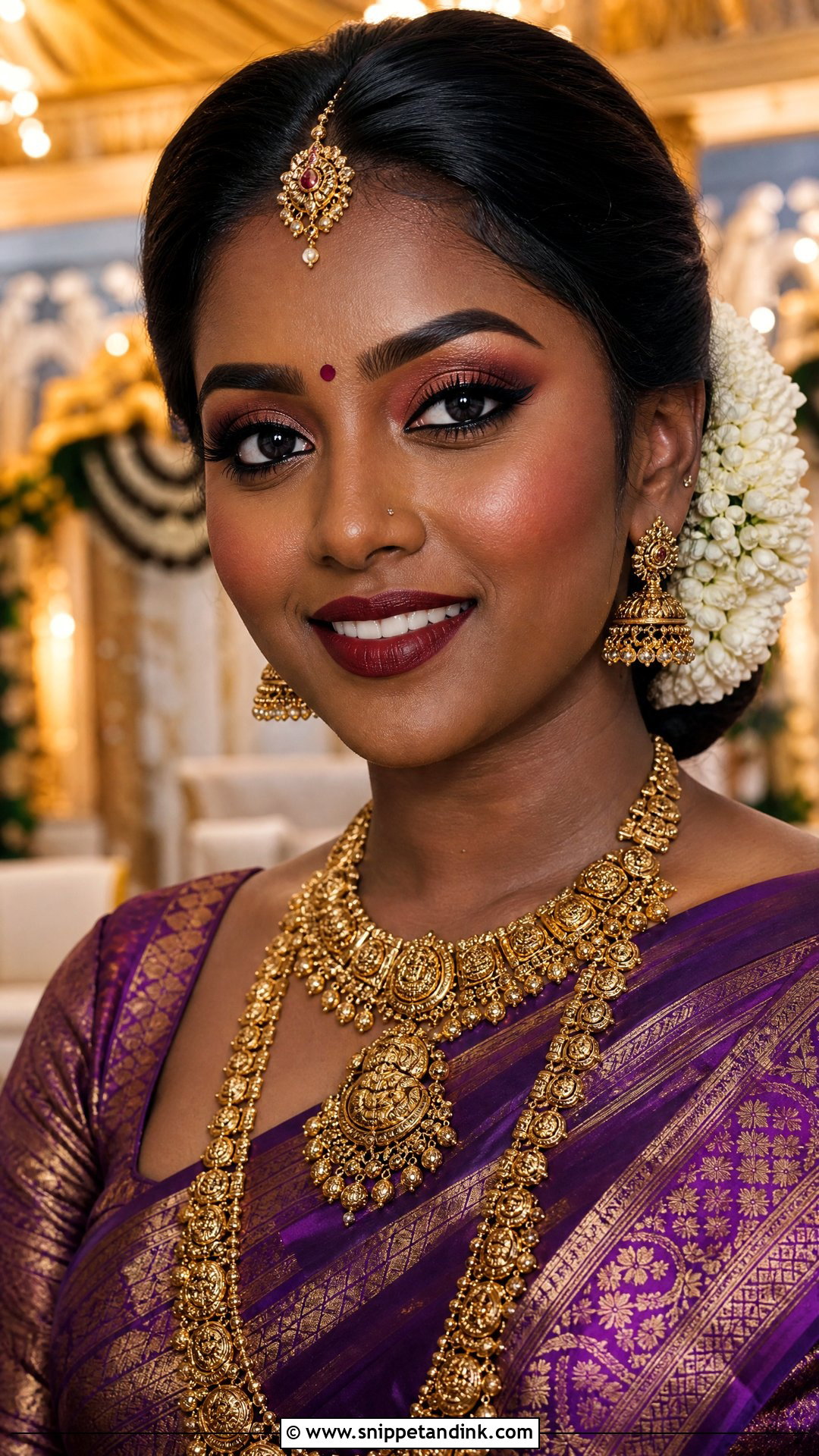 South Indian Bridal Makeup For Dark Skin - Snippet and Ink - 25 South Indian Bridal Makeup Ideas